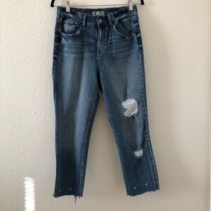 Rewash Women’s Ankle Jeans Sz 7/28 Blue Fade Distress Causal Rocker Street